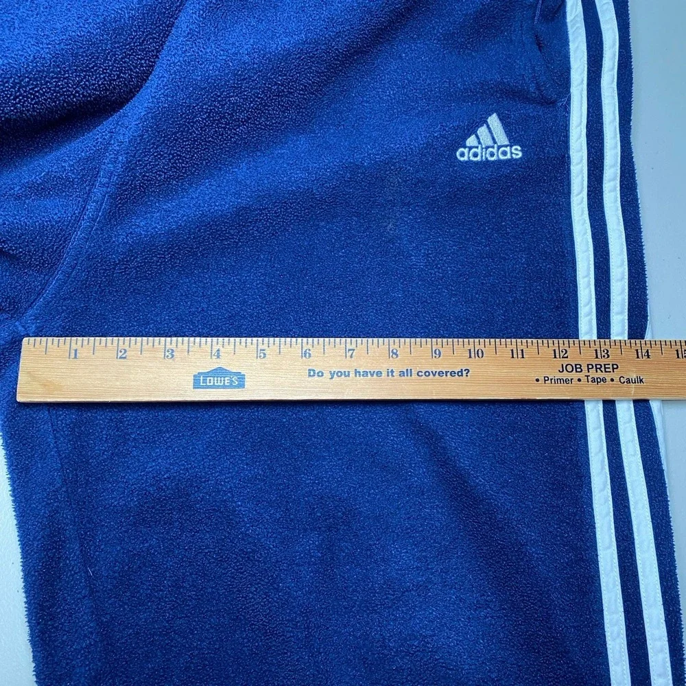 90s Adidas Sweatpants 2XL (Long) Pile Fleece Baggy Navy